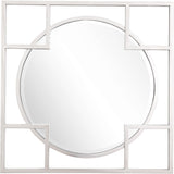 33" Silver Square Metal Framed Accent Mirror - Homeroots