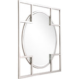 33" Silver Square Metal Framed Accent Mirror - Homeroots