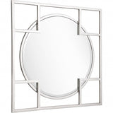 33" Silver Square Metal Framed Accent Mirror - Homeroots