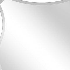 32" Silver Novelty Glass Framed Accent Mirror - Homeroots