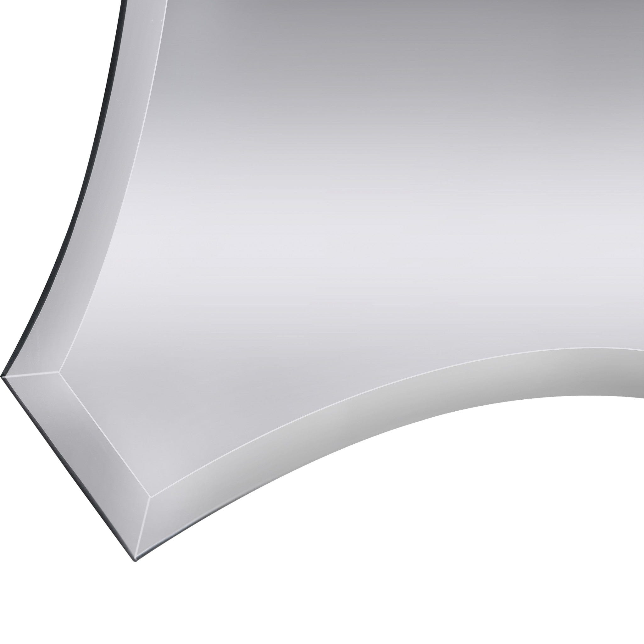 32" Silver Novelty Glass Framed Accent Mirror - Homeroots