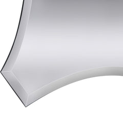 32" Silver Novelty Glass Framed Accent Mirror - Homeroots