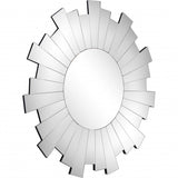 30" Clear Sunburst Framed Accent Mirror - Homeroots