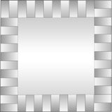 28" Clear Square Glass Framed Accent Mirror - Homeroots