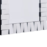 28" Clear Square Glass Framed Accent Mirror - Homeroots