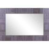 35" Gray Glass Framed Accent Mirror - Homeroots