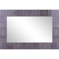 35" Gray Glass Framed Accent Mirror - Homeroots