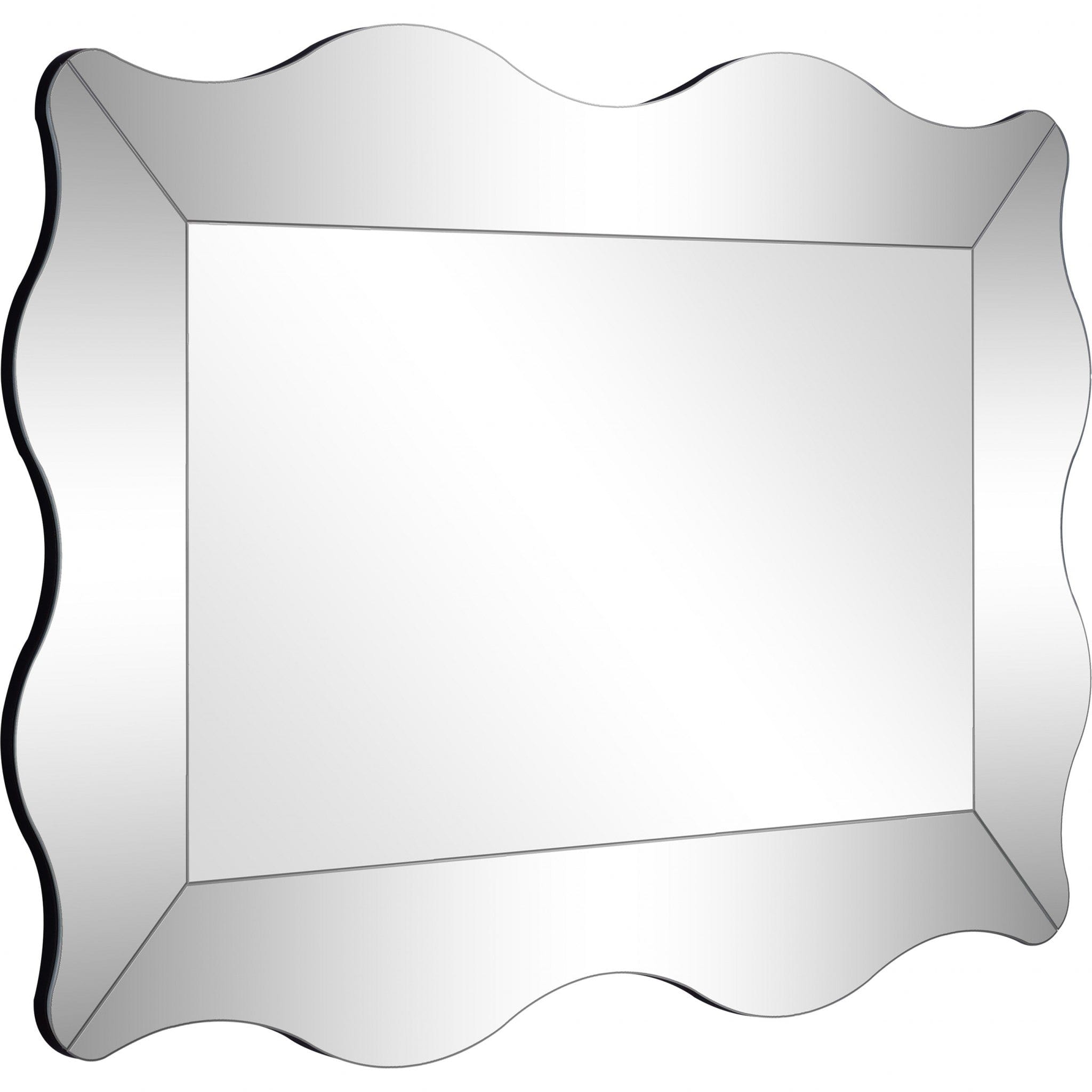 35" Clear Novelty Glass Framed Accent Mirror - Homeroots