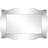35" Clear Novelty Glass Framed Accent Mirror - Homeroots