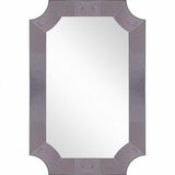 35" Gray Novelty Glass Framed Accent Mirror - Homeroots