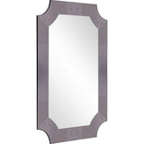 35" Gray Novelty Glass Framed Accent Mirror - Homeroots