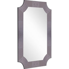35" Gray Novelty Glass Framed Accent Mirror - Homeroots