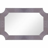 35" Gray Novelty Glass Framed Accent Mirror - Homeroots