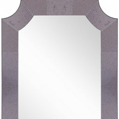 35" Gray Novelty Glass Framed Accent Mirror - Homeroots