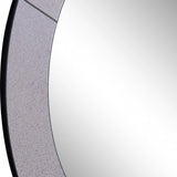 30" Gray Round Glass Framed Accent Mirror - Homeroots
