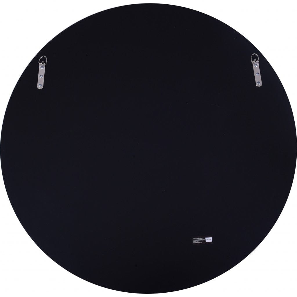 30" Gray Round Glass Framed Accent Mirror - Homeroots