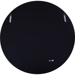 30" Gray Round Glass Framed Accent Mirror - Homeroots