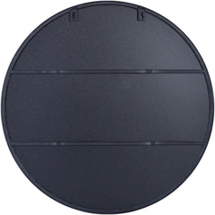 32" Black Round Metal Framed Accent Mirror - Homeroots