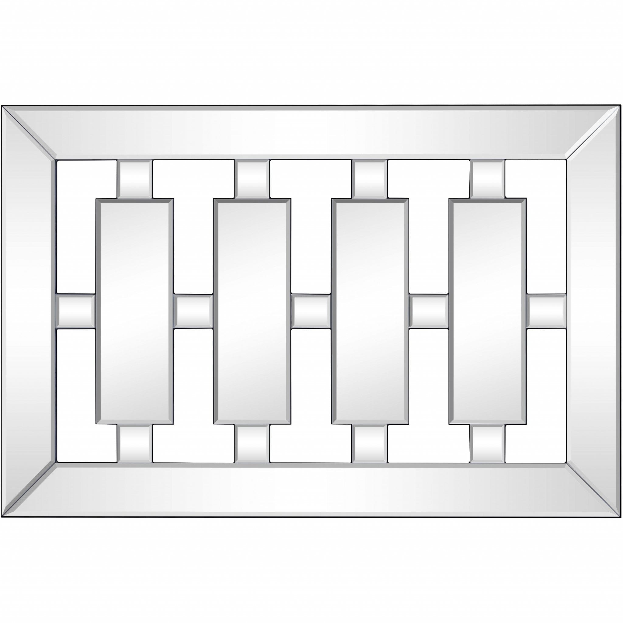 24" Clear Glass Framed Accent Mirror - Homeroots