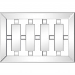 24" Clear Glass Framed Accent Mirror - Homeroots