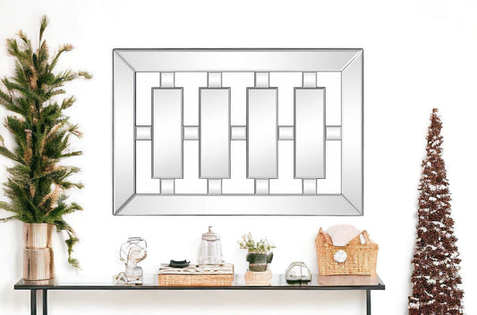 24" Clear Glass Framed Accent Mirror - Homeroots