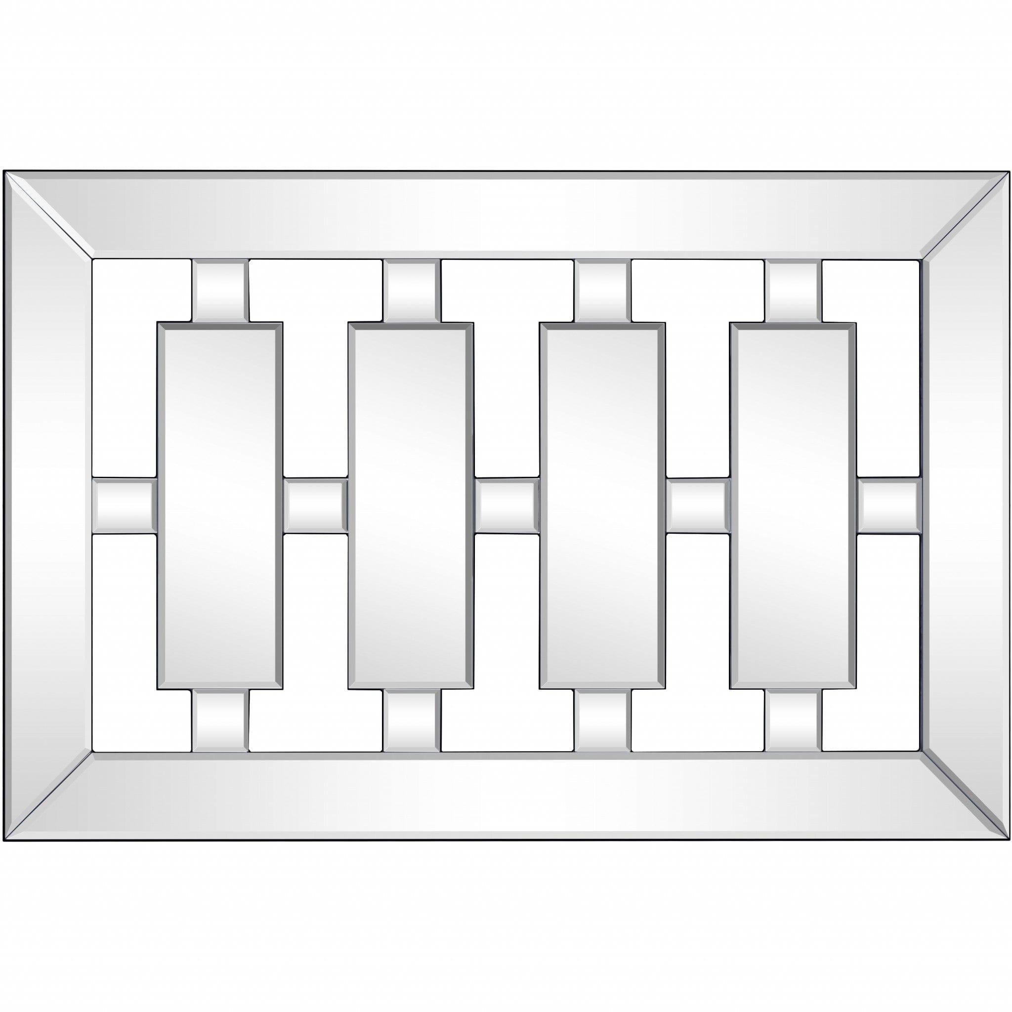 24" Clear Glass Framed Accent Mirror - Homeroots