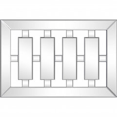 24" Clear Glass Framed Accent Mirror - Homeroots