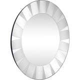 30" Clear Round Glass Framed Accent Mirror - Homeroots