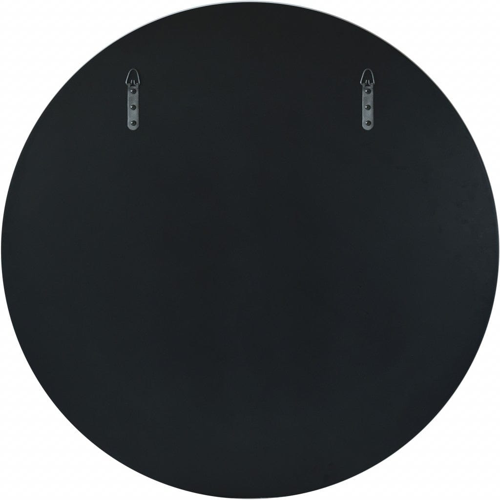 30" Clear Round Glass Framed Accent Mirror - Homeroots