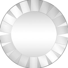 30" Clear Round Glass Framed Accent Mirror - Homeroots