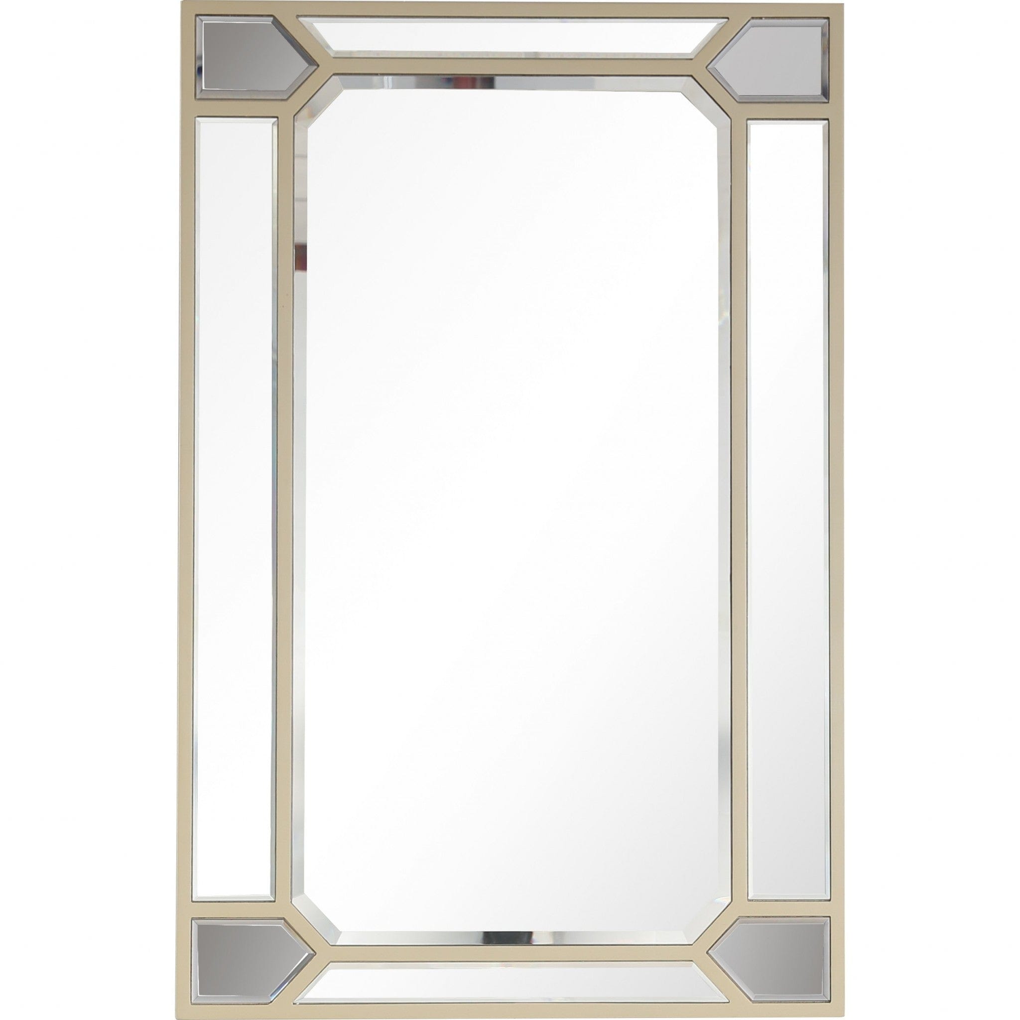 43" Silver Metal Framed Accent Mirror - Homeroots