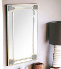 43" Silver Metal Framed Accent Mirror - Homeroots