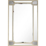 43" Silver Metal Framed Accent Mirror - Homeroots