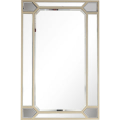 43" Silver Metal Framed Accent Mirror - Homeroots