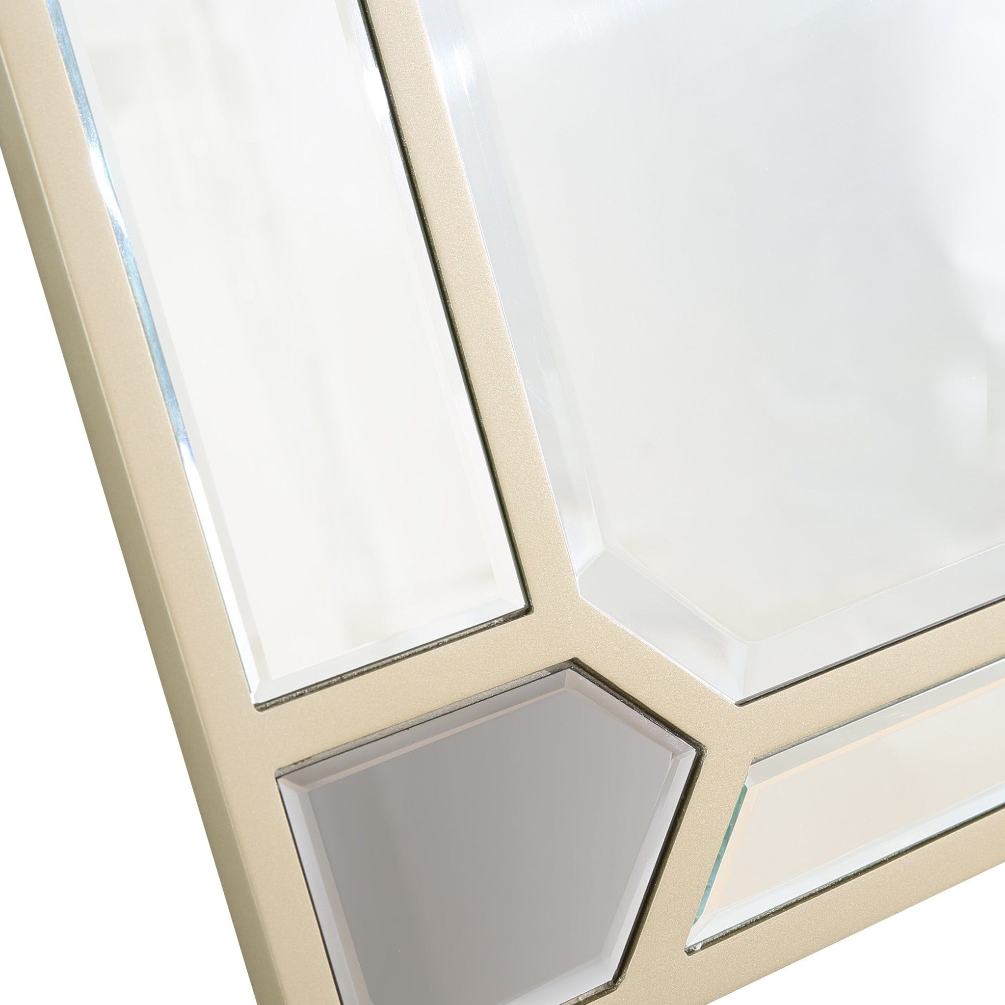 43" Silver Metal Framed Accent Mirror - Homeroots