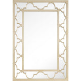44" Champagne Metal Framed Accent Mirror - Homeroots