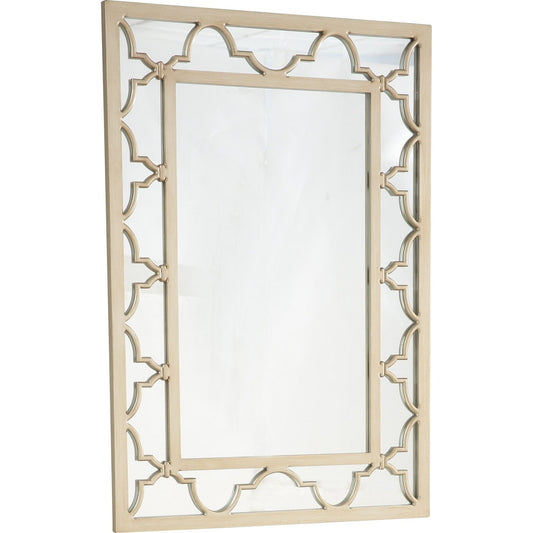 44" Champagne Metal Framed Accent Mirror - Homeroots