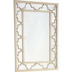 44" Champagne Metal Framed Accent Mirror - Homeroots