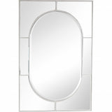 48" Silver Metal Framed Accent Mirror - Homeroots