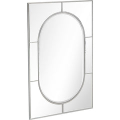48" Silver Metal Framed Accent Mirror - Homeroots
