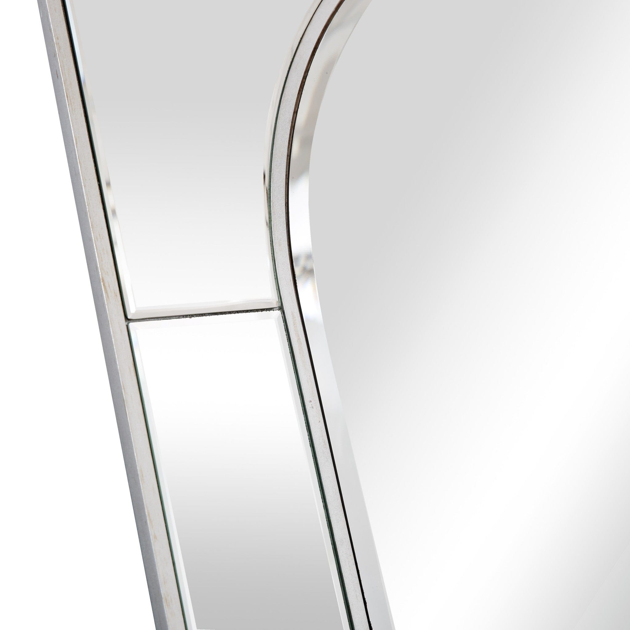 48" Silver Metal Framed Accent Mirror - Homeroots