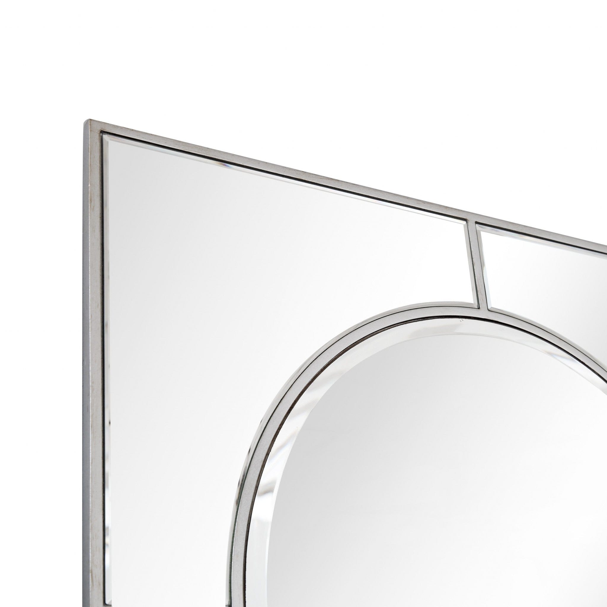 48" Silver Metal Framed Accent Mirror - Homeroots