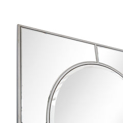48" Silver Metal Framed Accent Mirror - Homeroots