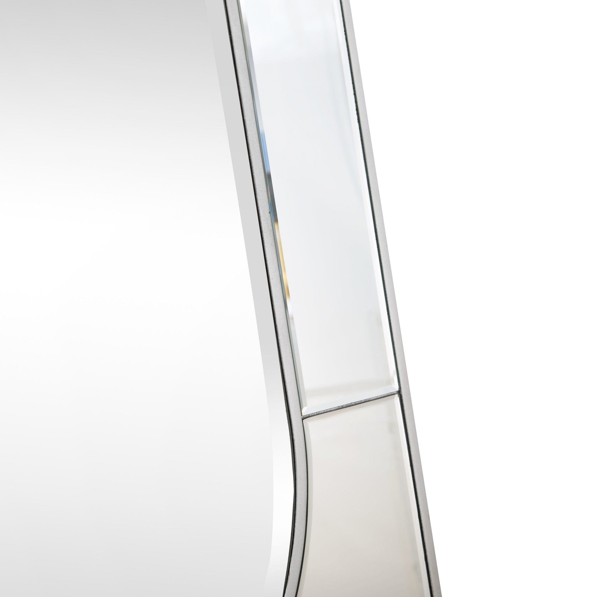 48" Silver Metal Framed Accent Mirror - Homeroots