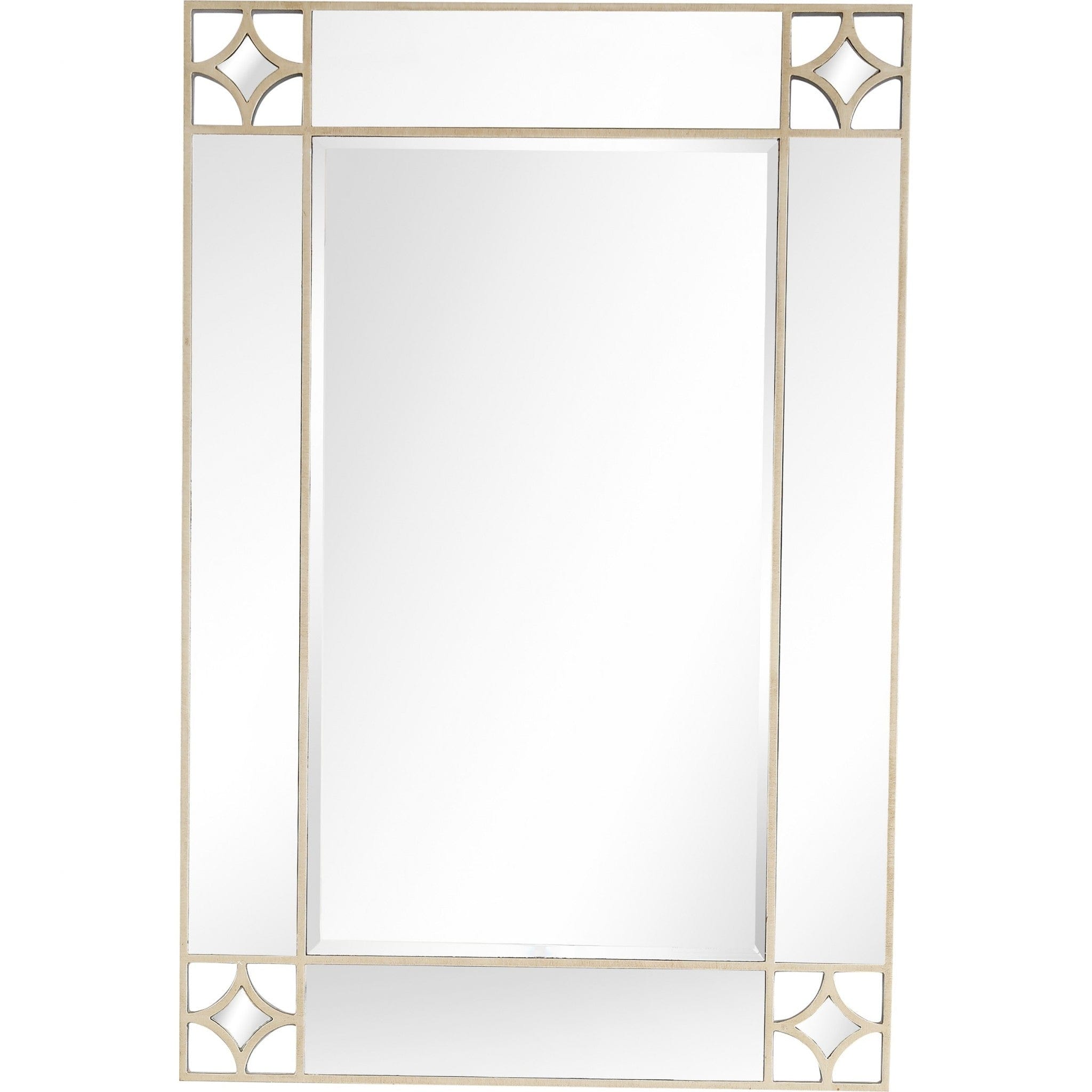 46" Champagne Framed Accent Mirror - Homeroots