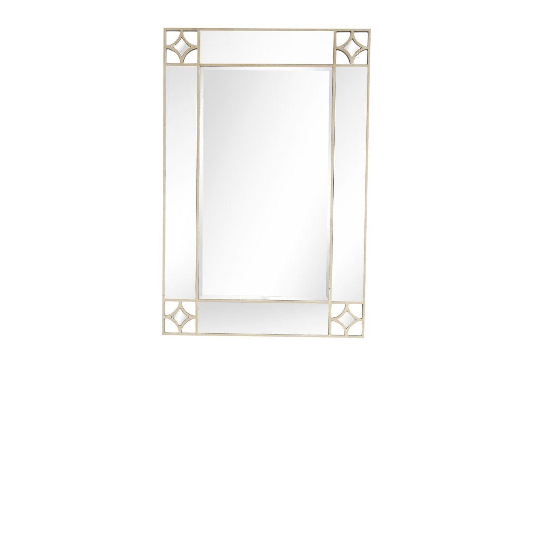 46" Champagne Framed Accent Mirror - Homeroots