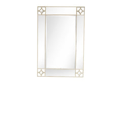 46" Champagne Framed Accent Mirror - Homeroots