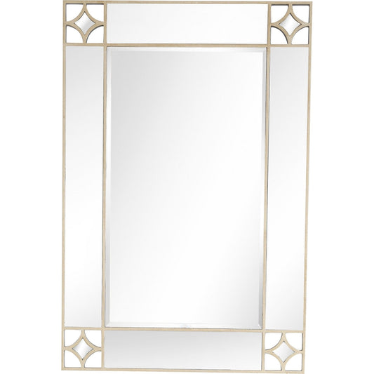 46" Champagne Framed Accent Mirror - Homeroots