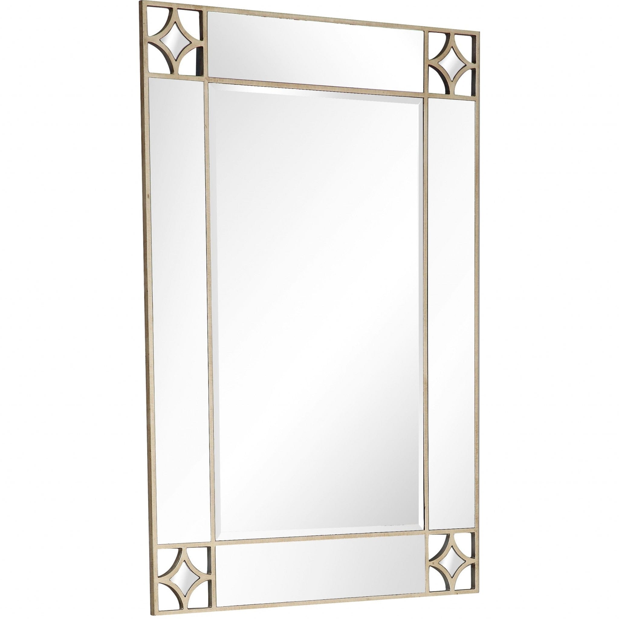 46" Champagne Framed Accent Mirror - Homeroots