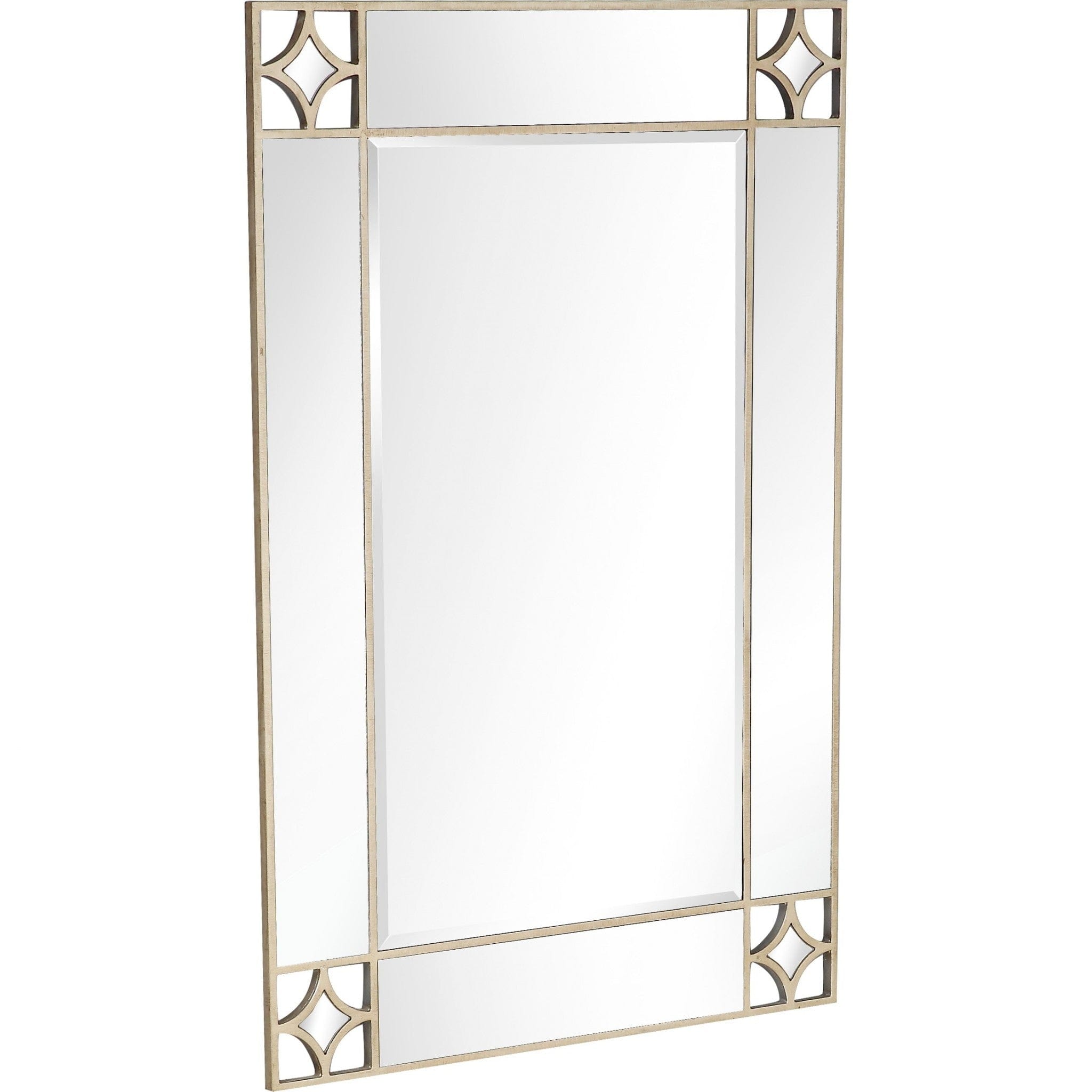 46" Champagne Framed Accent Mirror - Homeroots